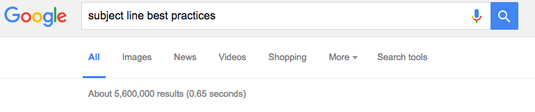 5.6 million posts represent more information than will ever be necessary about any subject in the history of time.