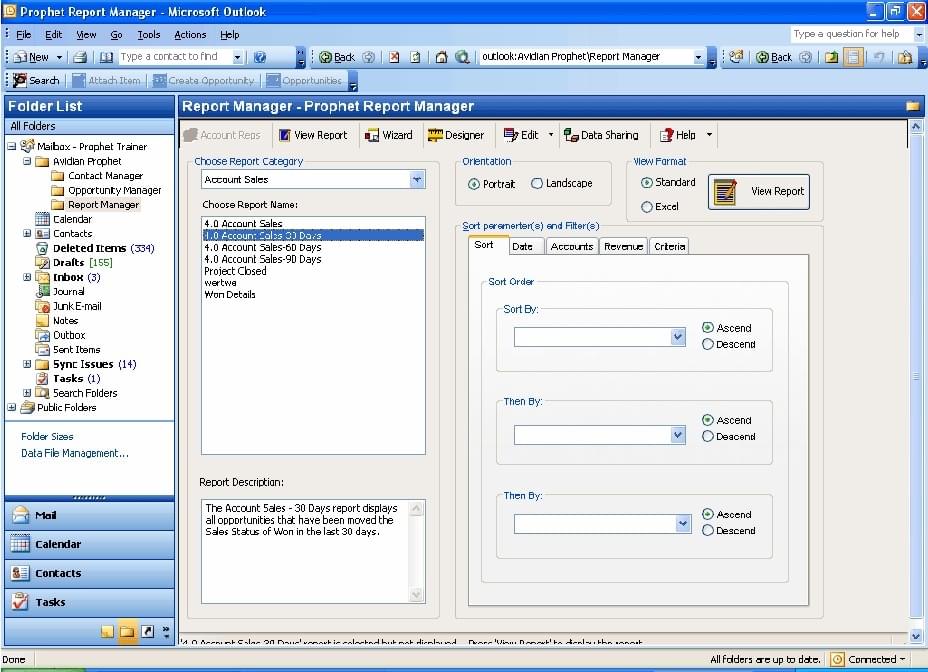 Prophet CRM Screenshot