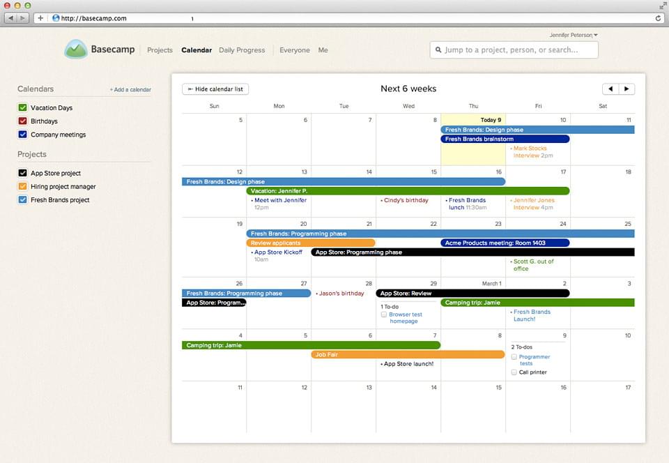 Basecamp project planning software
