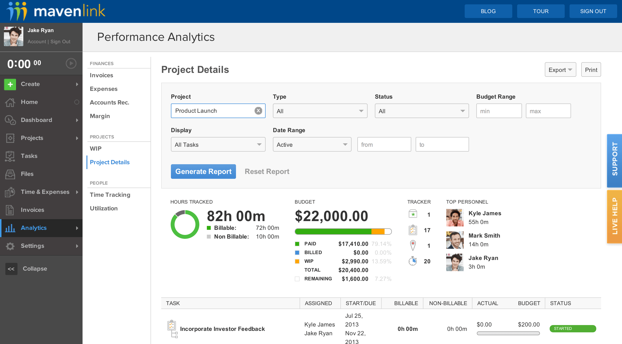 merlin project time tracks app