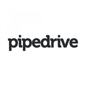 Pipedrive logo on a white background.