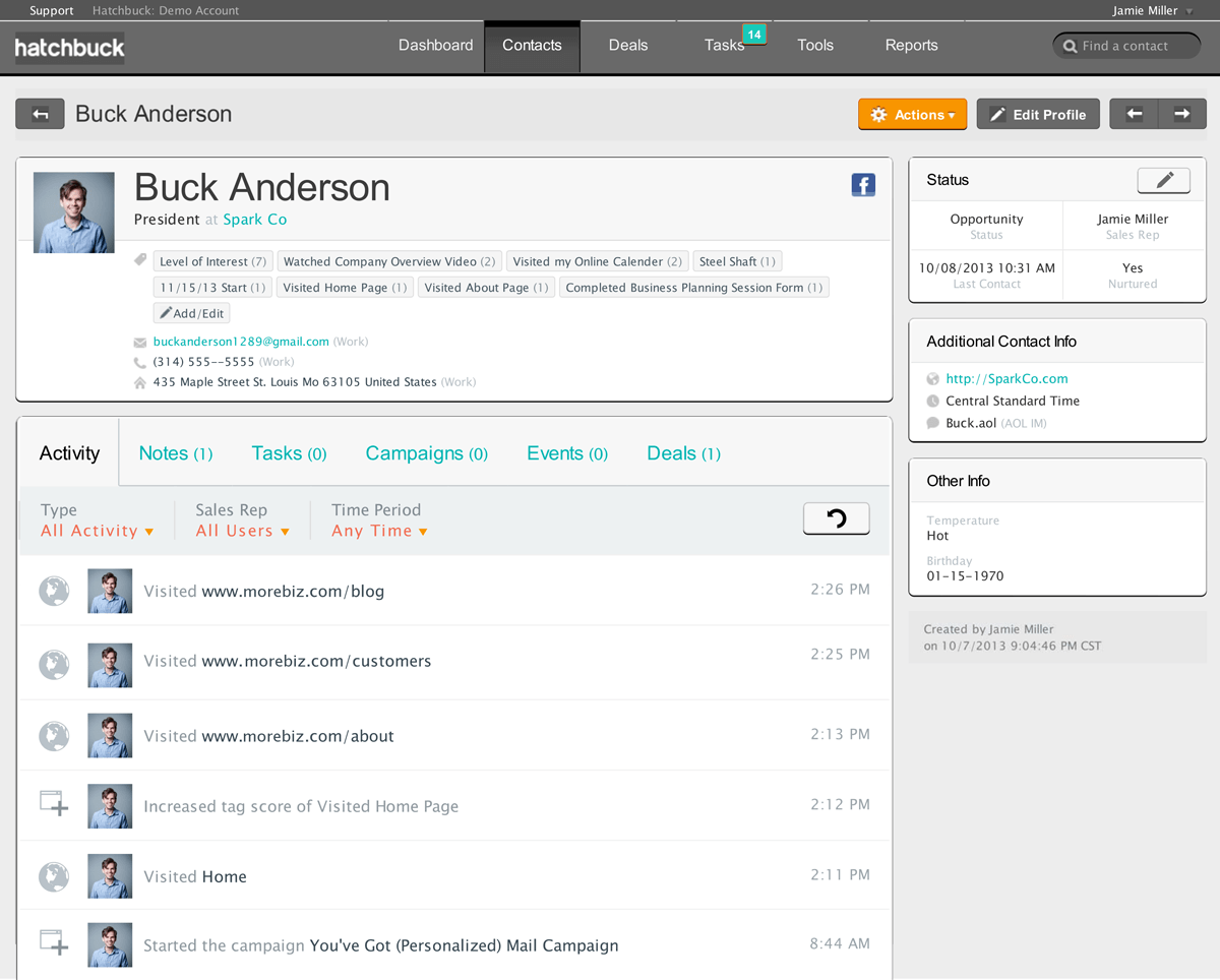 Hatchbuck Reviews TechnologyAdvice