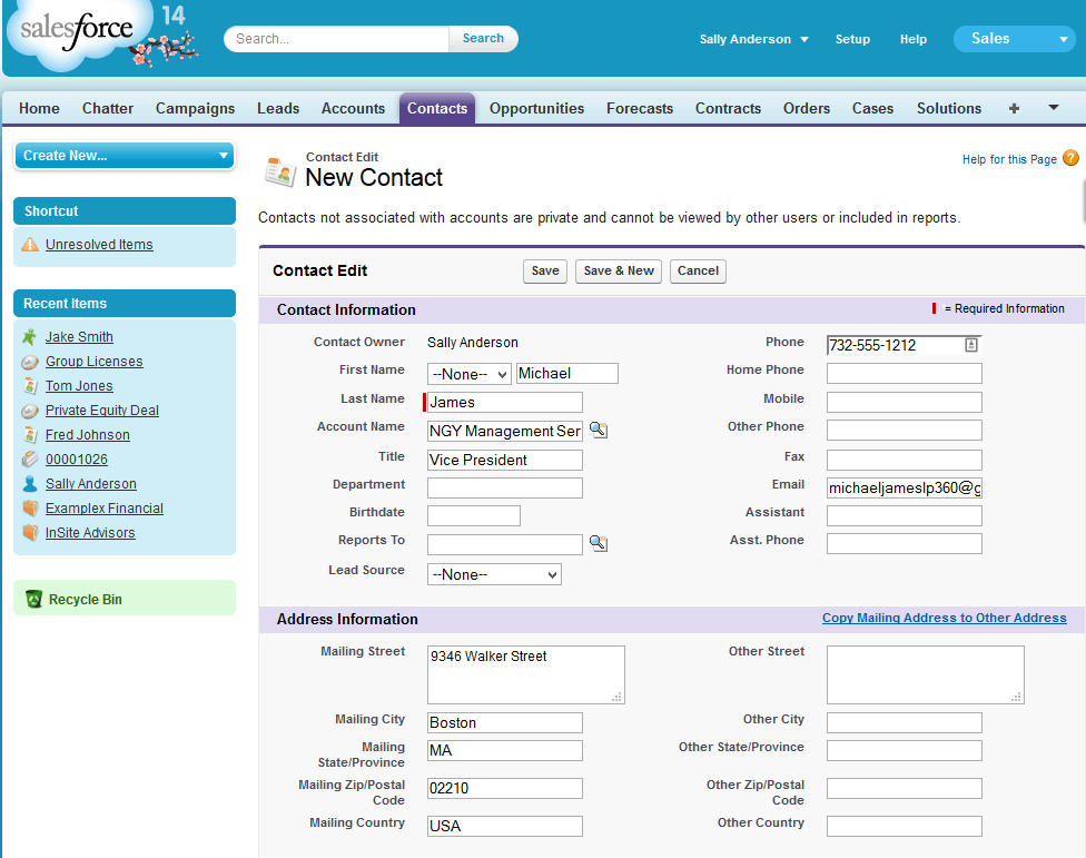 make a private contact in salesforce viewable