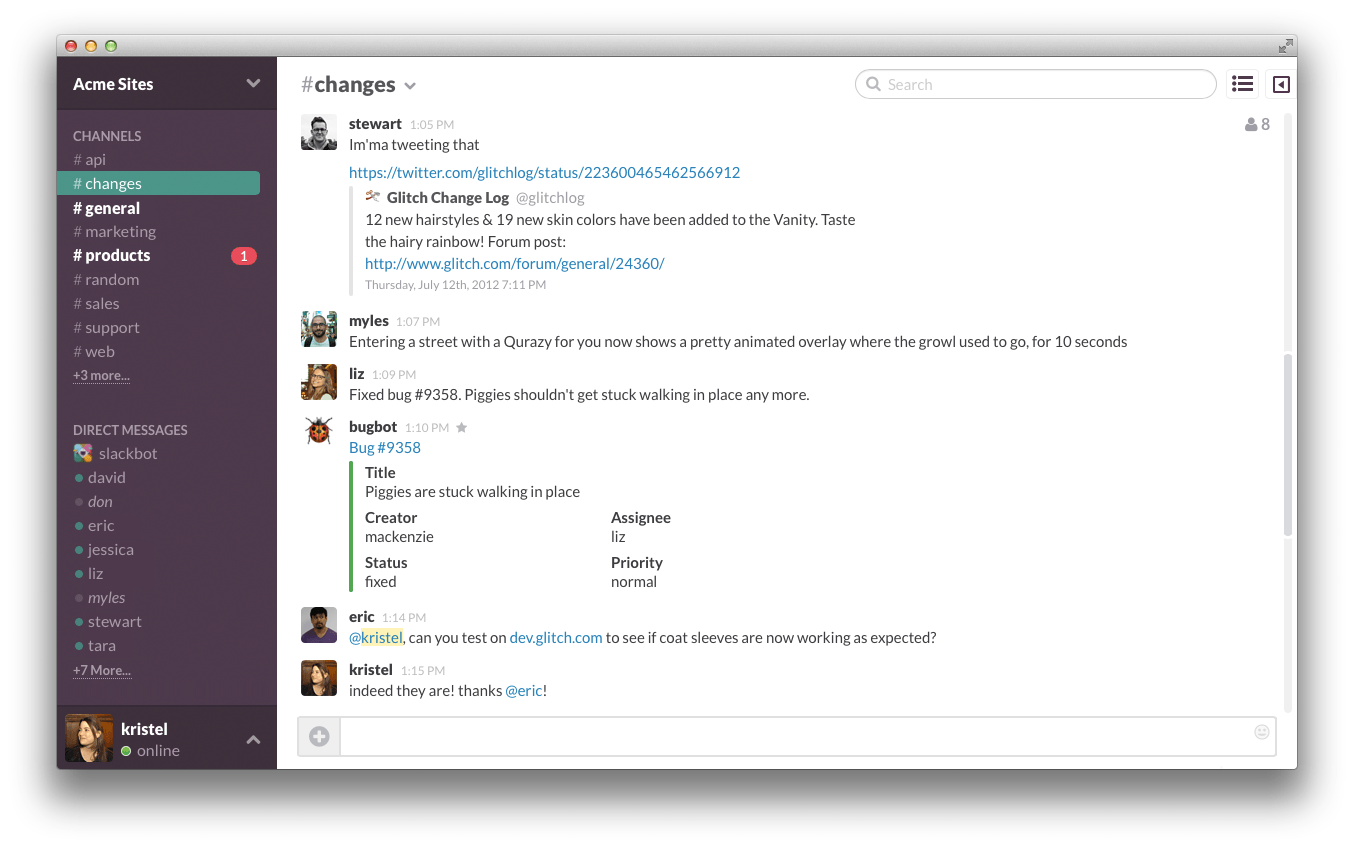 slack messaging api