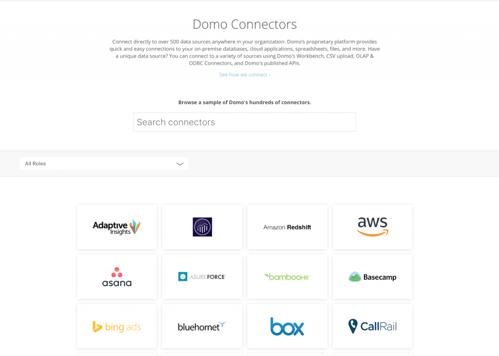 domo native data connections