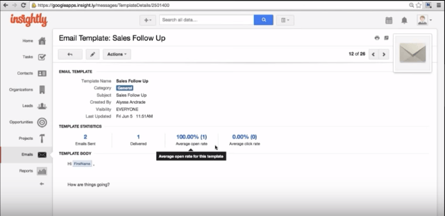 Insightly Email Marketing