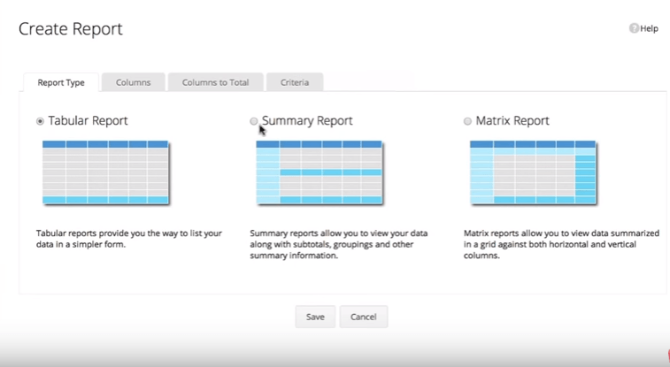 Creating a report in Zoho