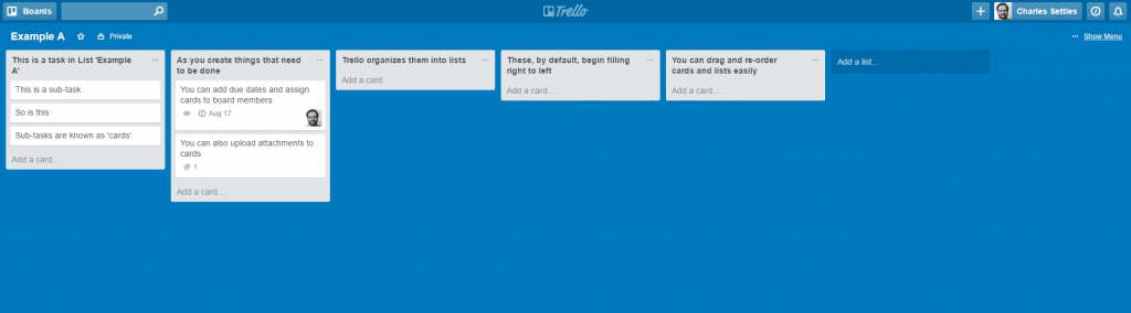 Trello Screenshot