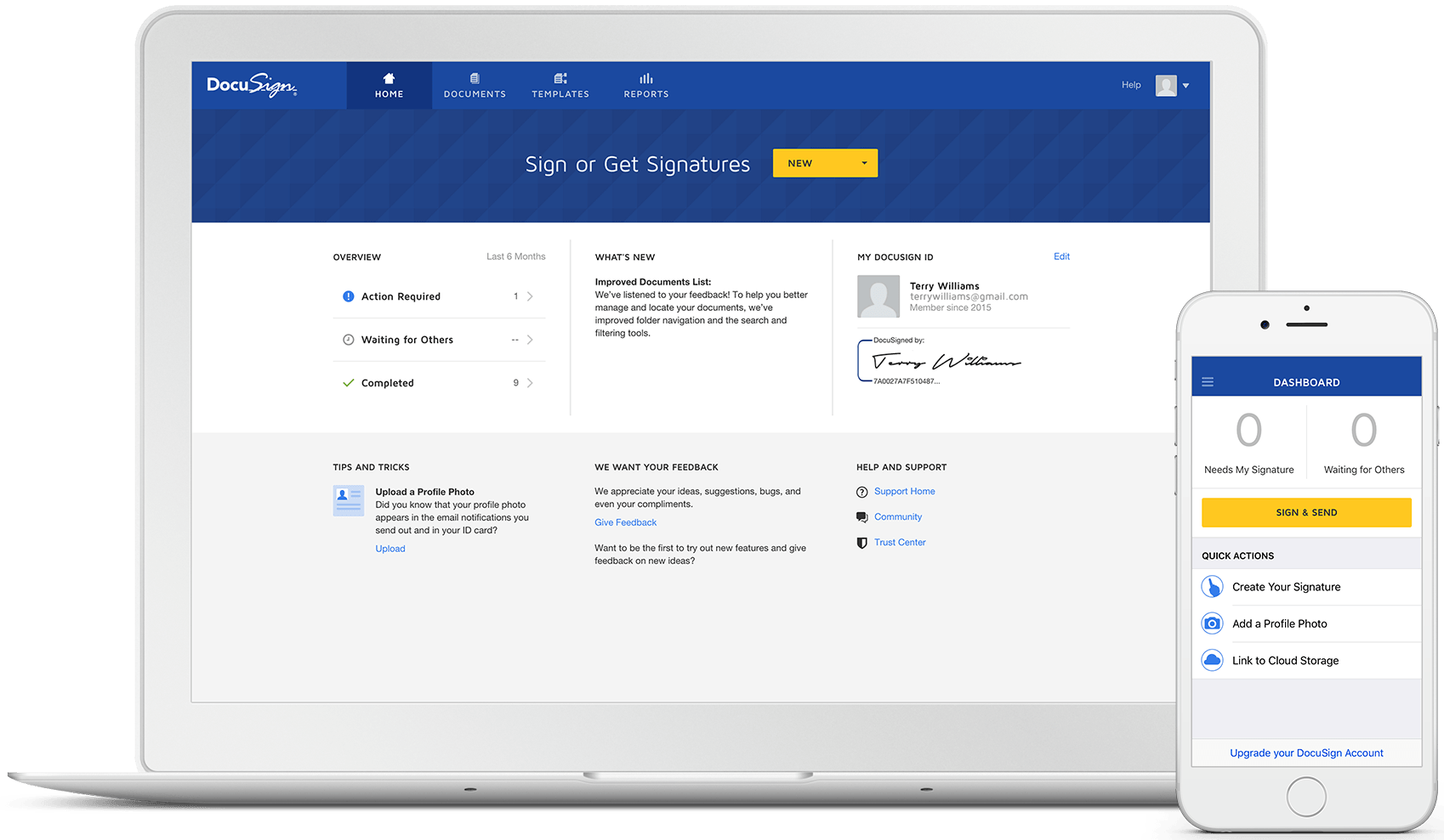 docusign dashboard