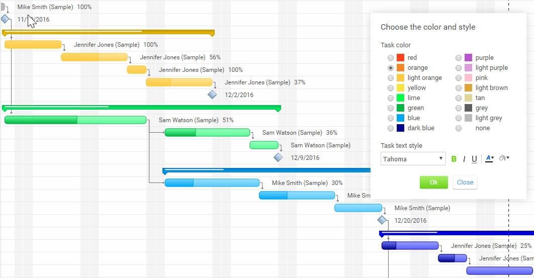 Gantt Chart Color Coding Excel