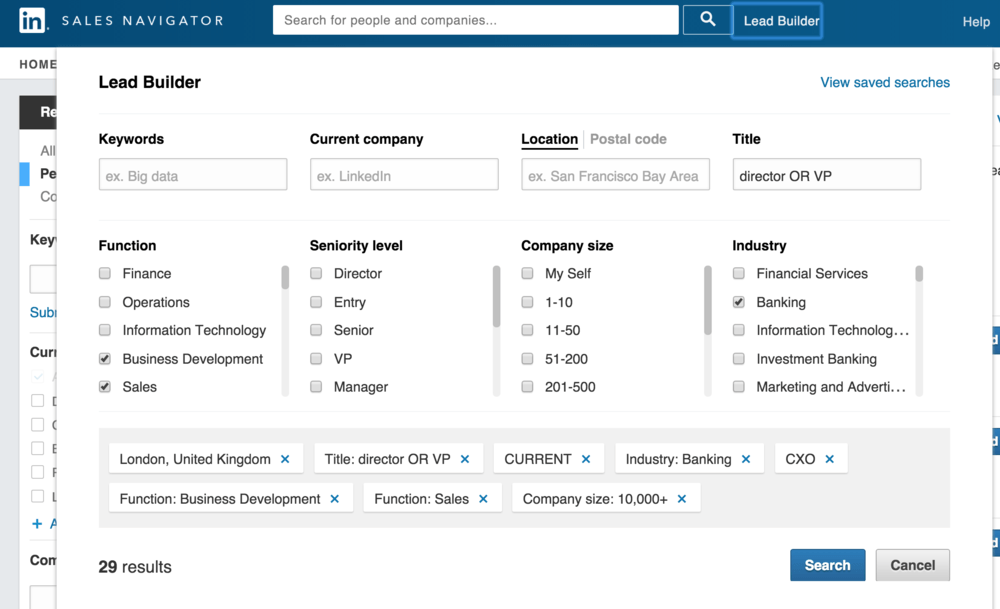 sales navigator log in