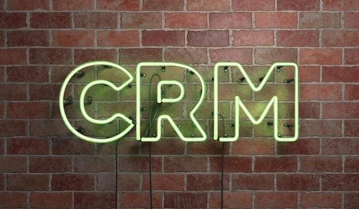 CRM neon sign