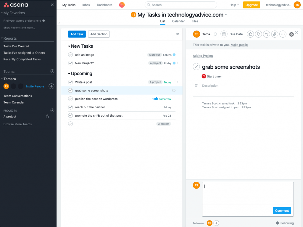 Asana Gantt Chart