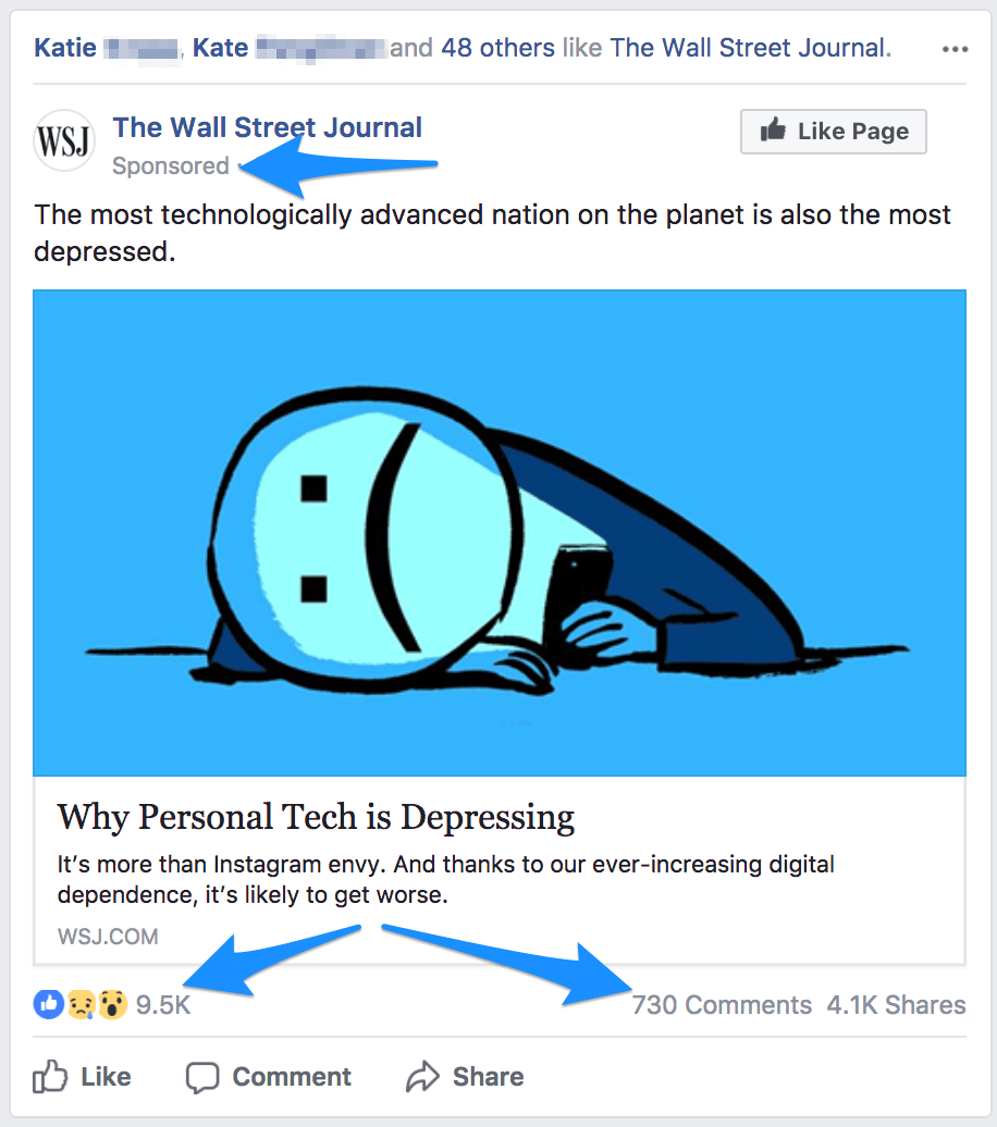 sponsored facebook post