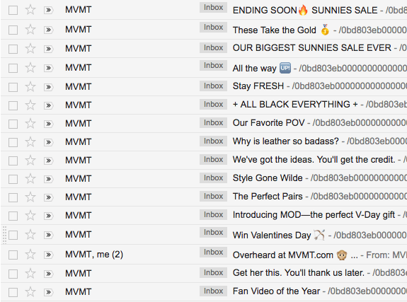 MVMT creative subject lines