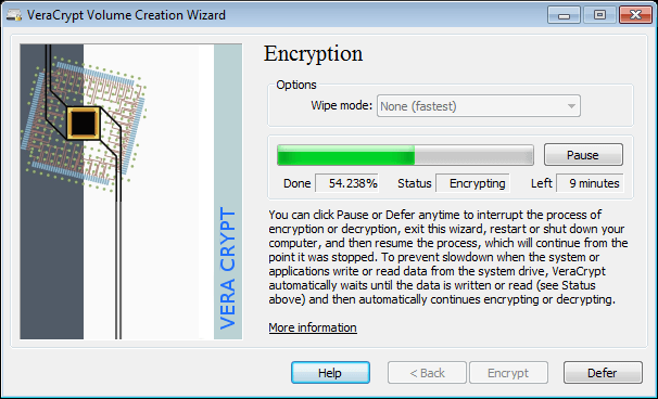 Screenshot from VeraCrypt