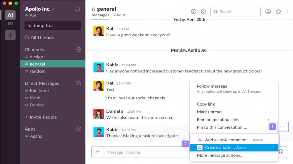 asana slack integration