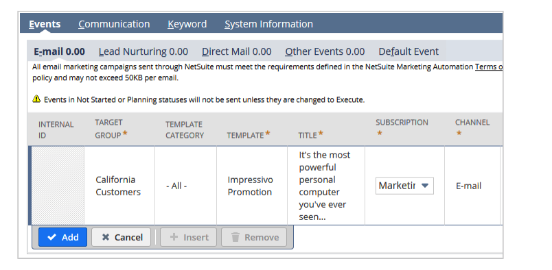 netsuite email marketing