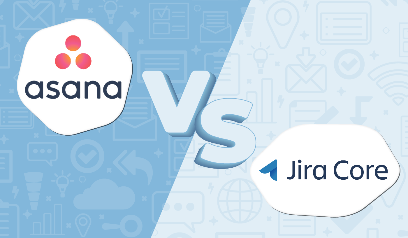 Graphic of the Asana logo and the Jira logo with "vs" in between them.