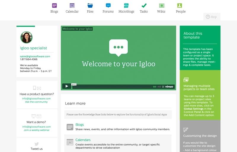 Igloo SharePoint Alternative Desktop View
