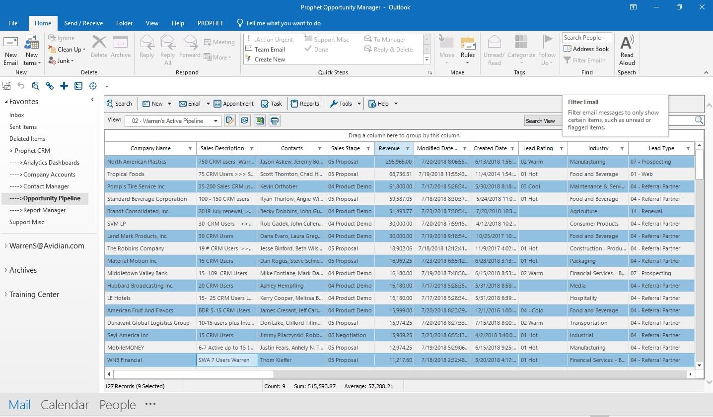 using outlook as a crm