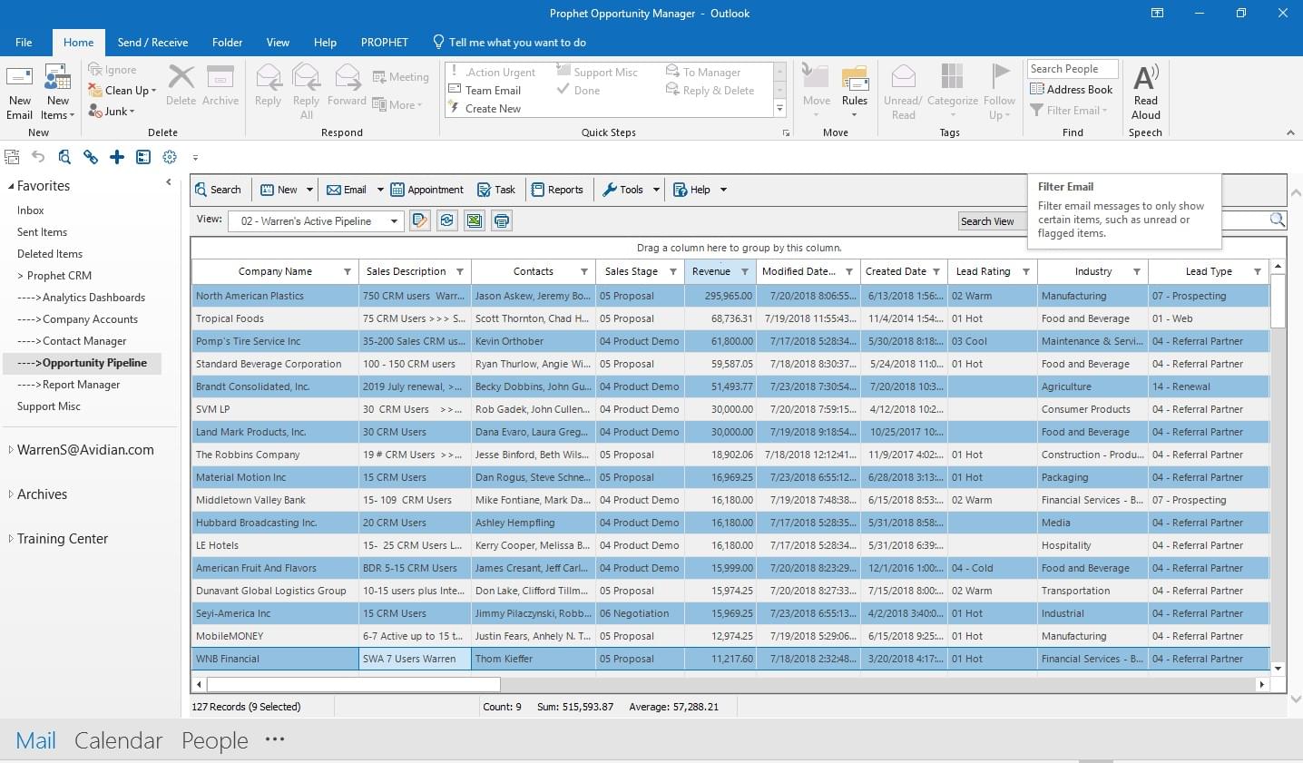 zoho outlook plugin outbound