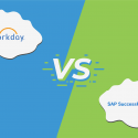 Illustration with the logos for Workday and SuccessFactors with "vs" in the middle.