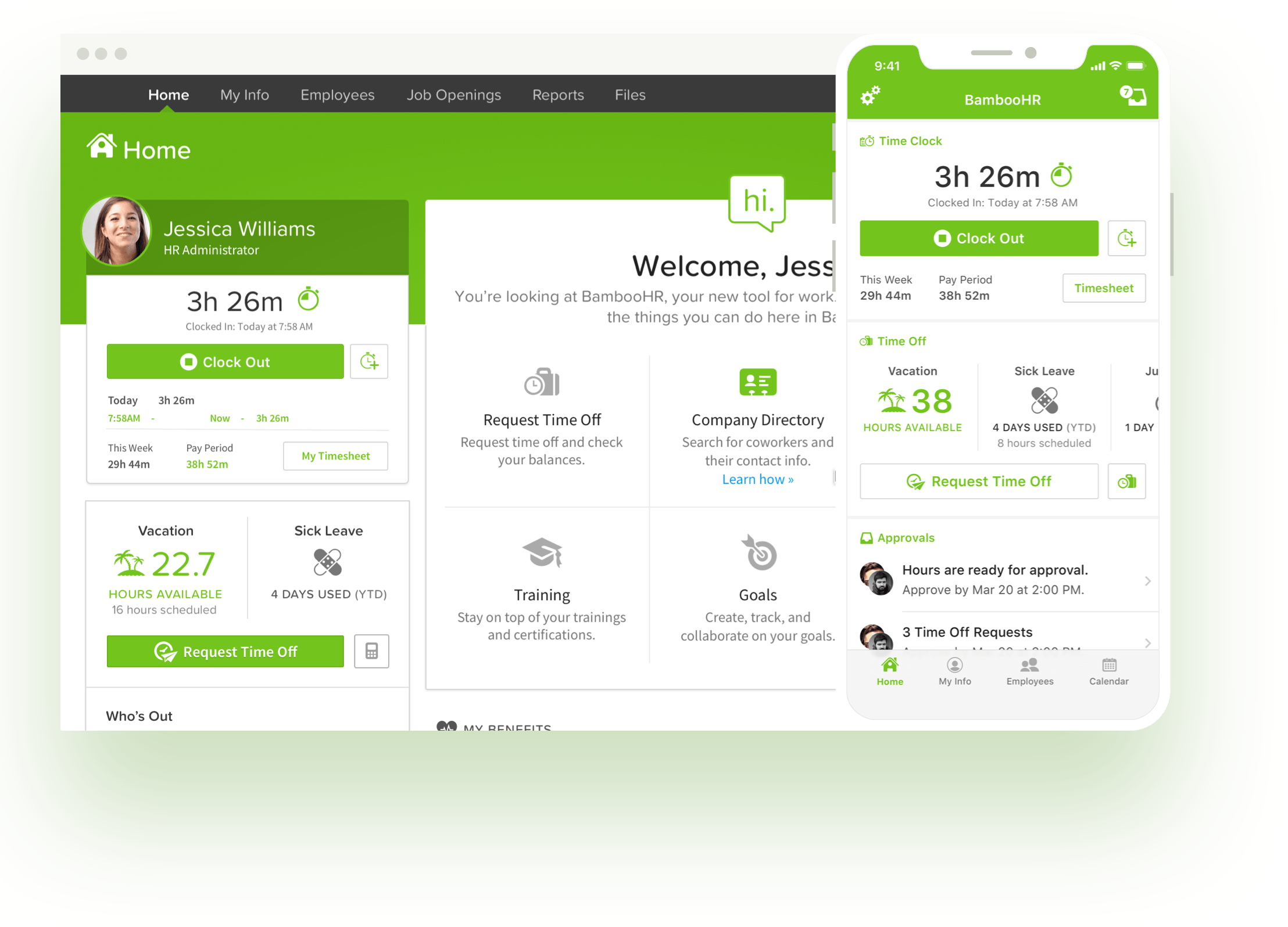 bamboohr time tracking dashboard.