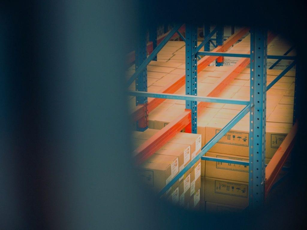 warehouse with boxes