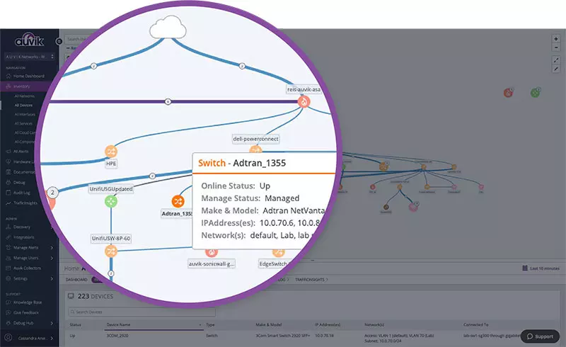 auvik dashboard