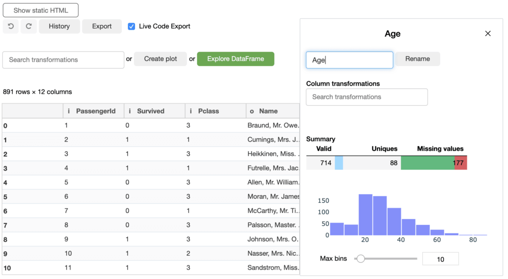 databricks interface