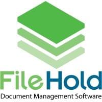 FileHold digital asset management software logo.