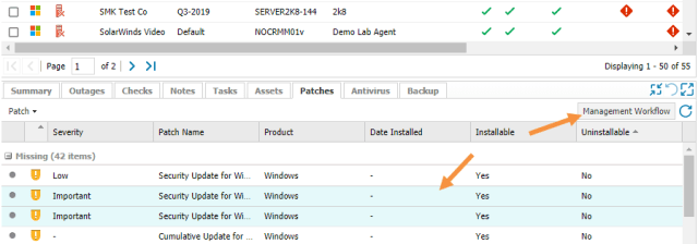 Patch Management in RMM software.