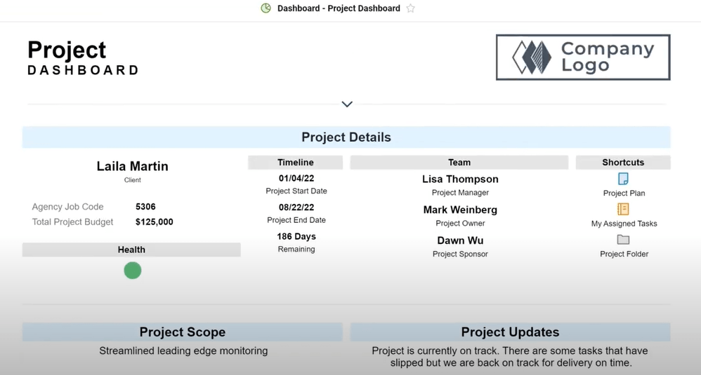 smartsheet template project management