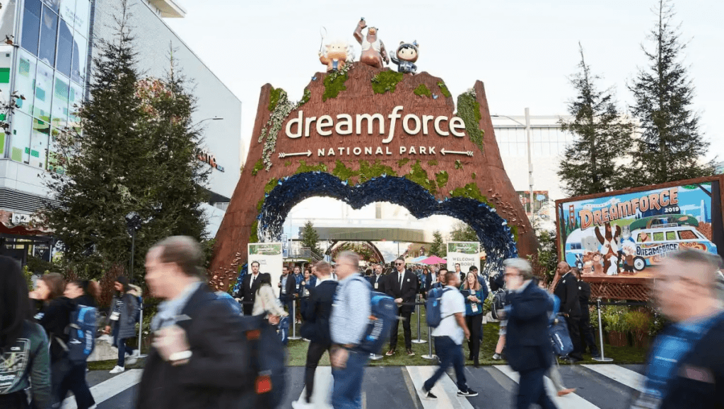 Screenshot of Salesforce's annual Dreamforce conference