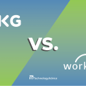 Comparison graphic with UKG and Workday logos.
