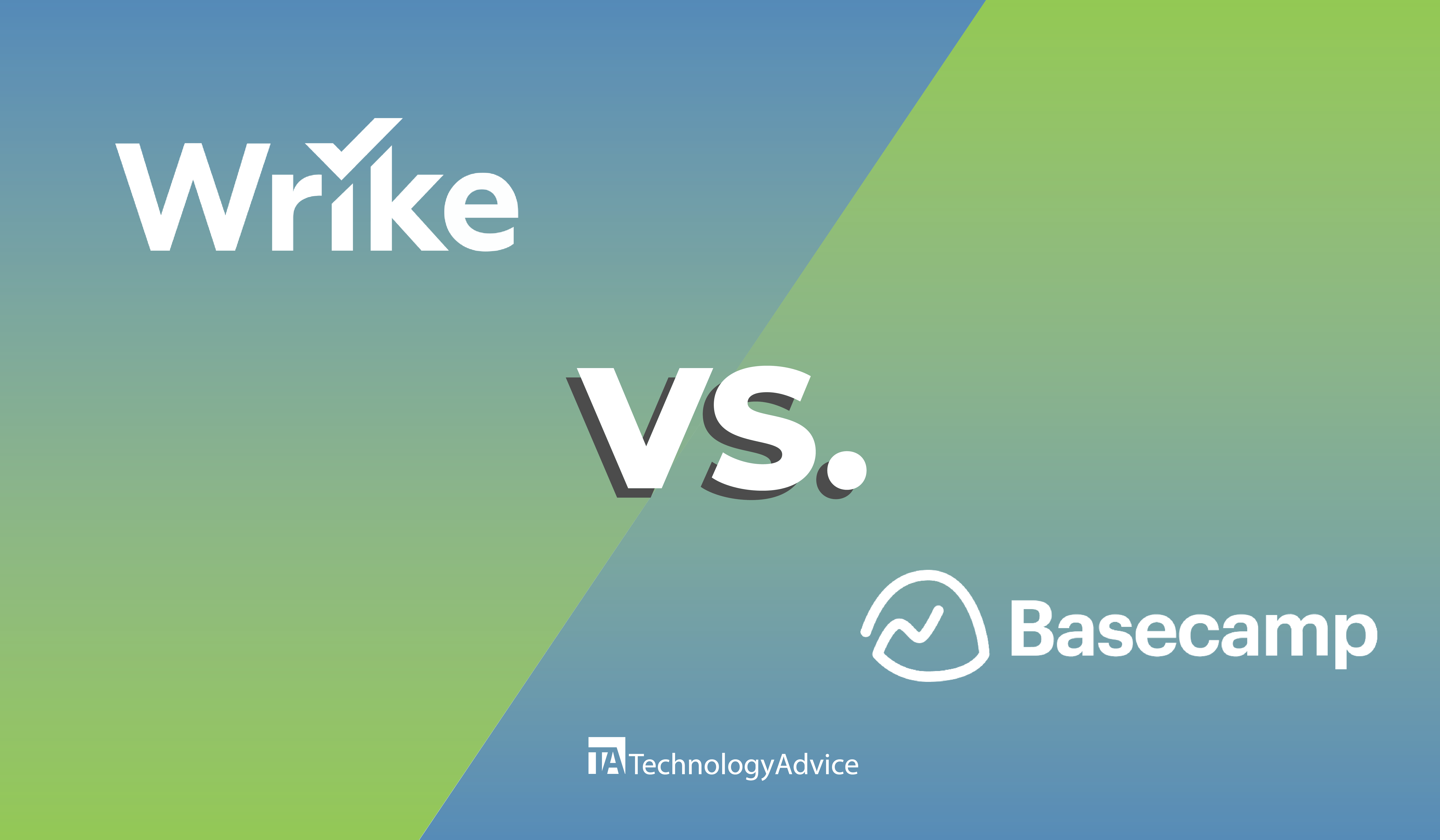 Wrike vs Basecamp with each company's logo.