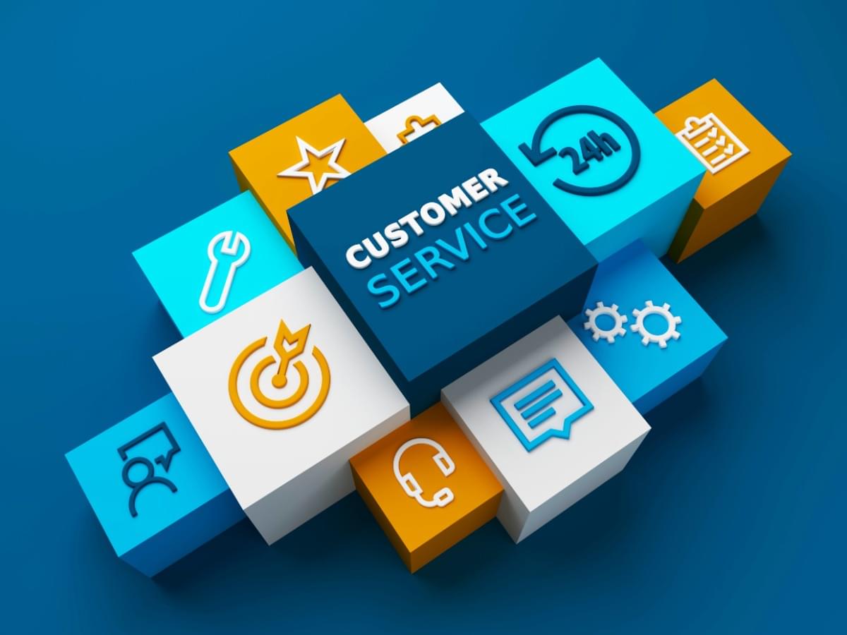 multichannel customer service bloc illustration