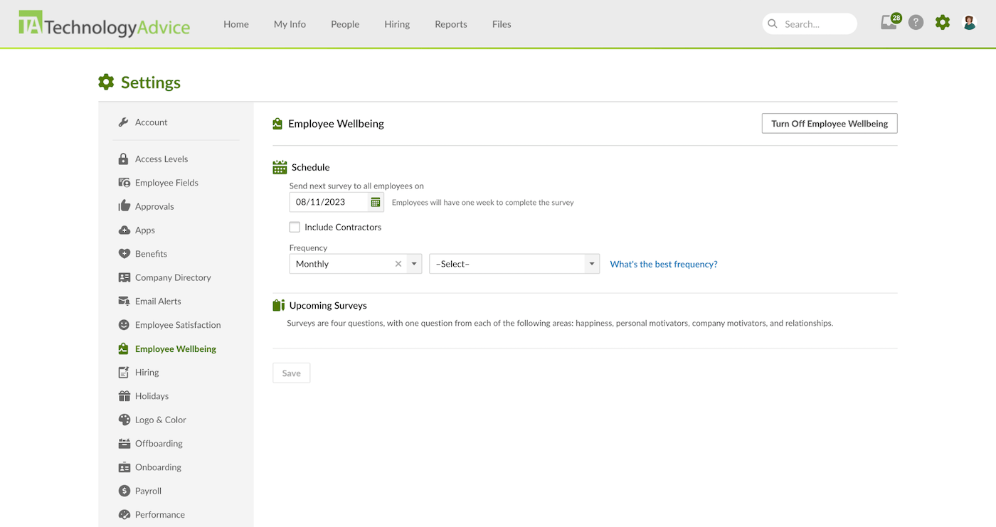 BambooHR displays a resume in the candidate profile.